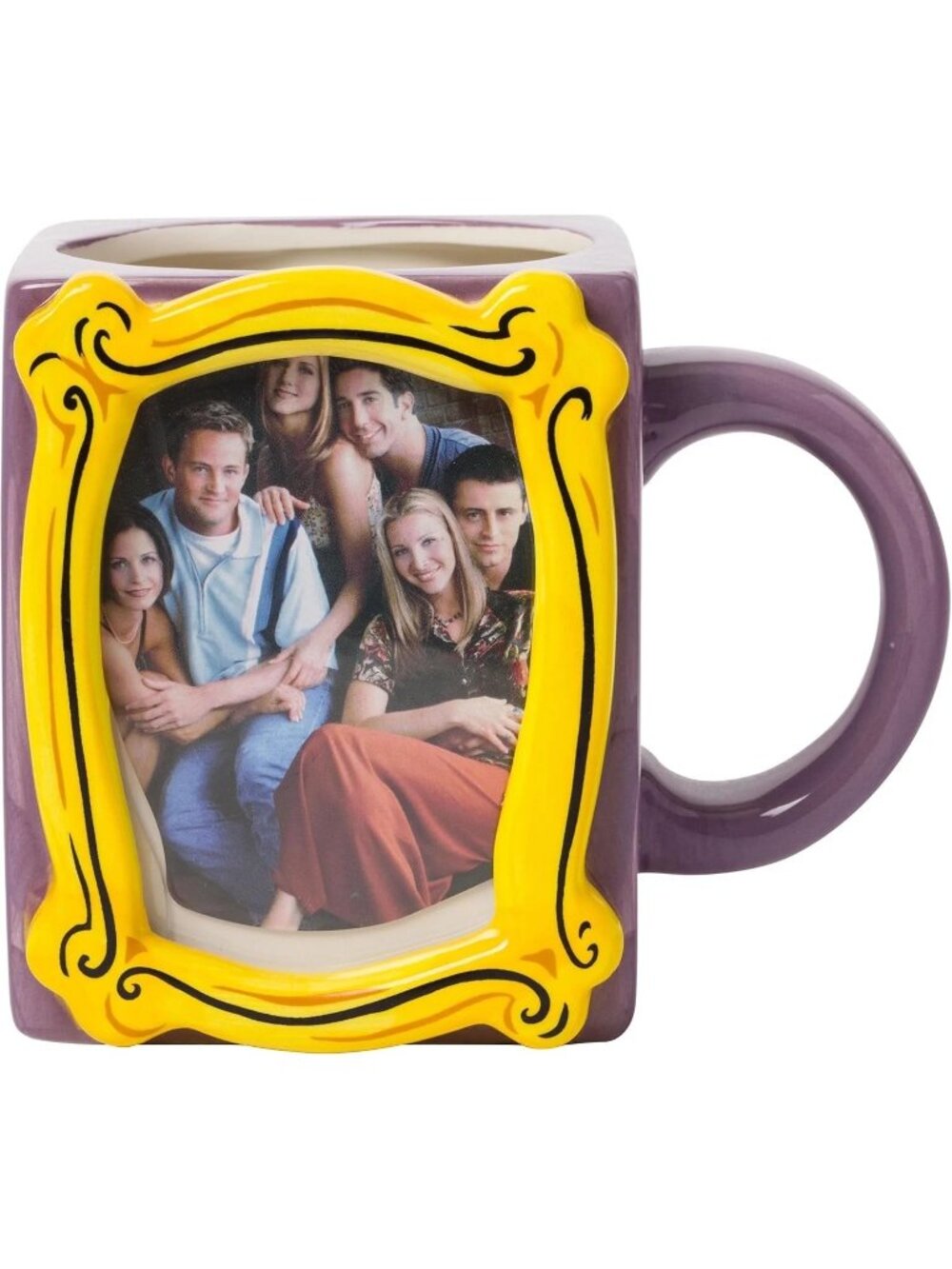 Friends TV Series Peephole Frame Mug Set Purple Yellow Gift Box New in Box - Picture 3 of 6